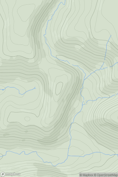 Thumbnail image for Drosgol [Aberystwyth to Welshpool] [SN717885] showing contour plot for surrounding peak